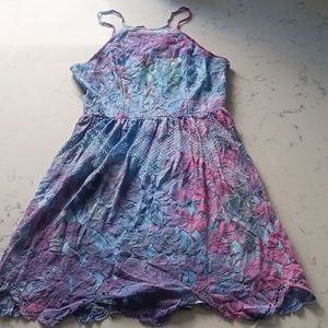 Tie dye lace dress